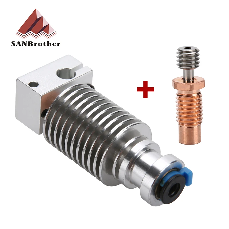 

Feeding 3D printer extruder E3D V6 Hotend +Bimetal heatbreak for v6 Prusa voron Remote Short Direct Heat Sink range 1.75MM