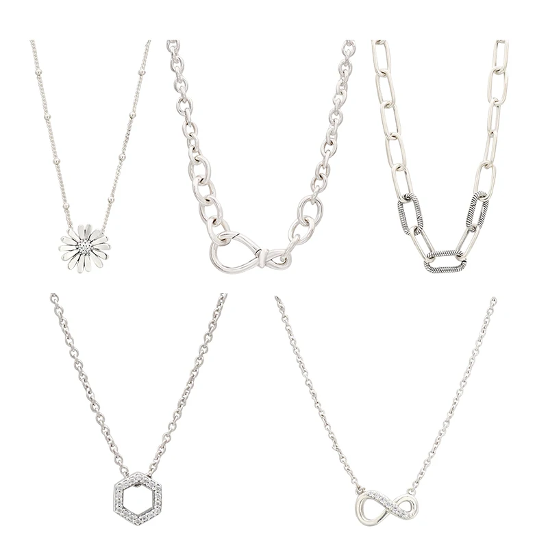 

Женская цепочка с узлом, серебро 2022 пробы, для pando