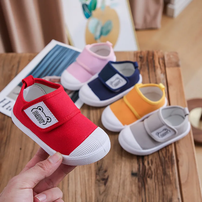 

Детские холщовые кроссовки, дышащие, плоская подошва, повседневная обувь для начинающих ходить мальчиков и девочек, весна-осень 04