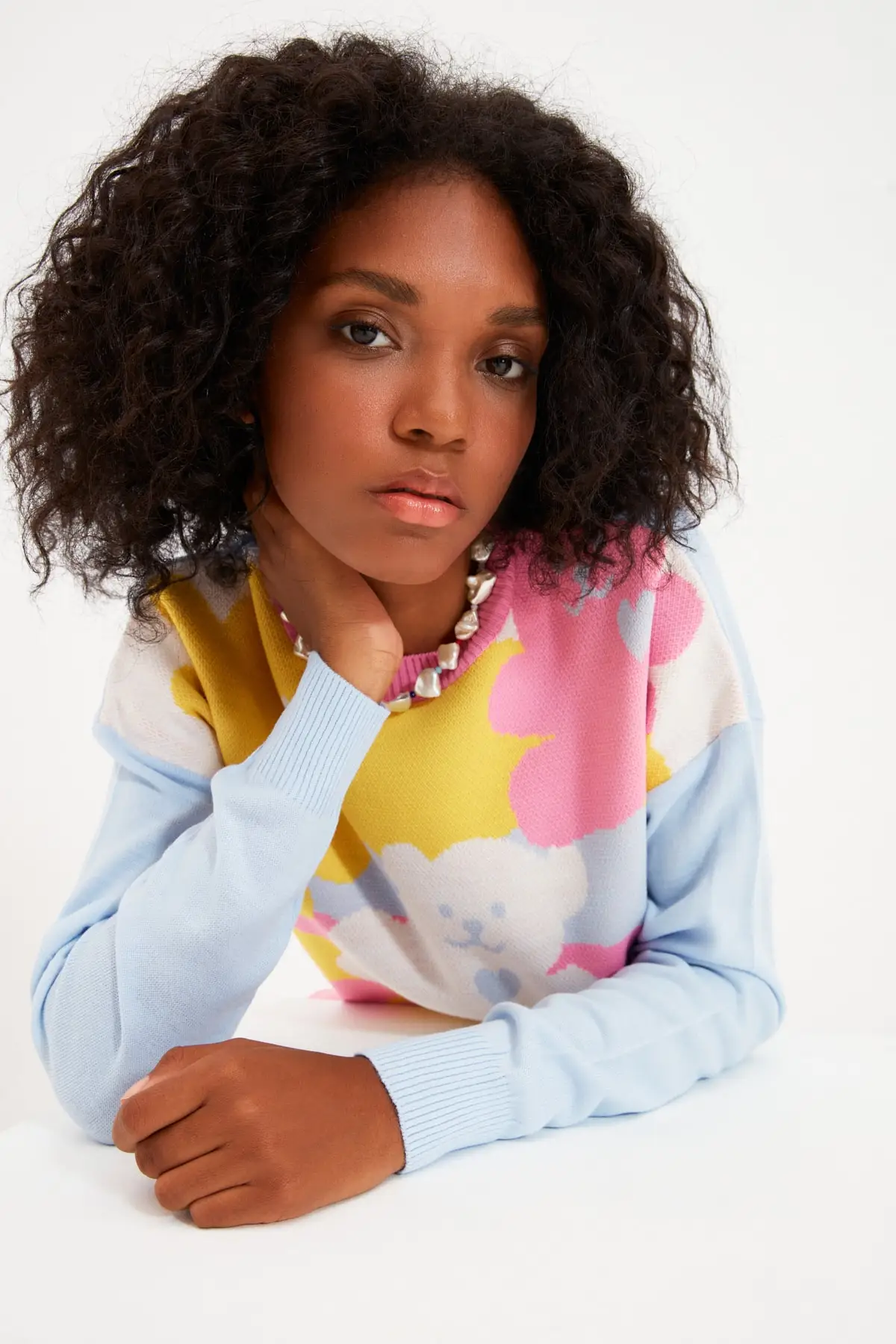 Жаккардовый трикотажный свитер TWOAW22KZ0970 |