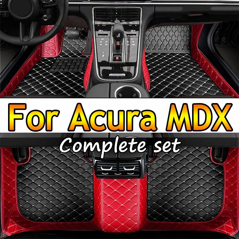 Car Floor Mats For Acura MDX YD8 YD9 YE1 2022 2023 2024 7seat Anti-dirty Leather Carpets Mat Tapis Voiture Accessories