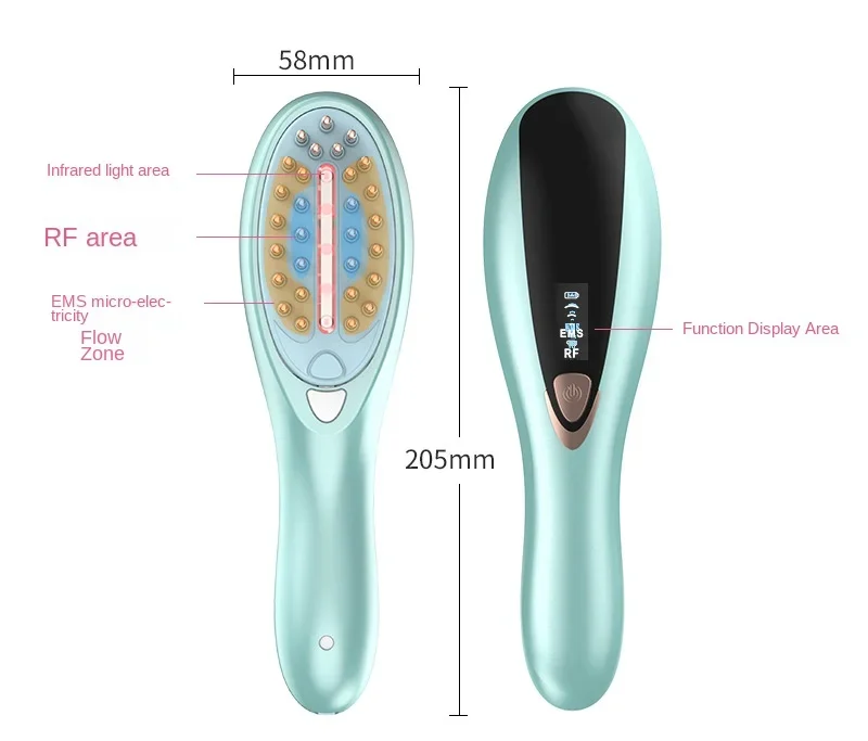 

Женская электрическая массажная расческа устройство для лечения волос прямая расческа для ухода за здоровьем Электрический массажер