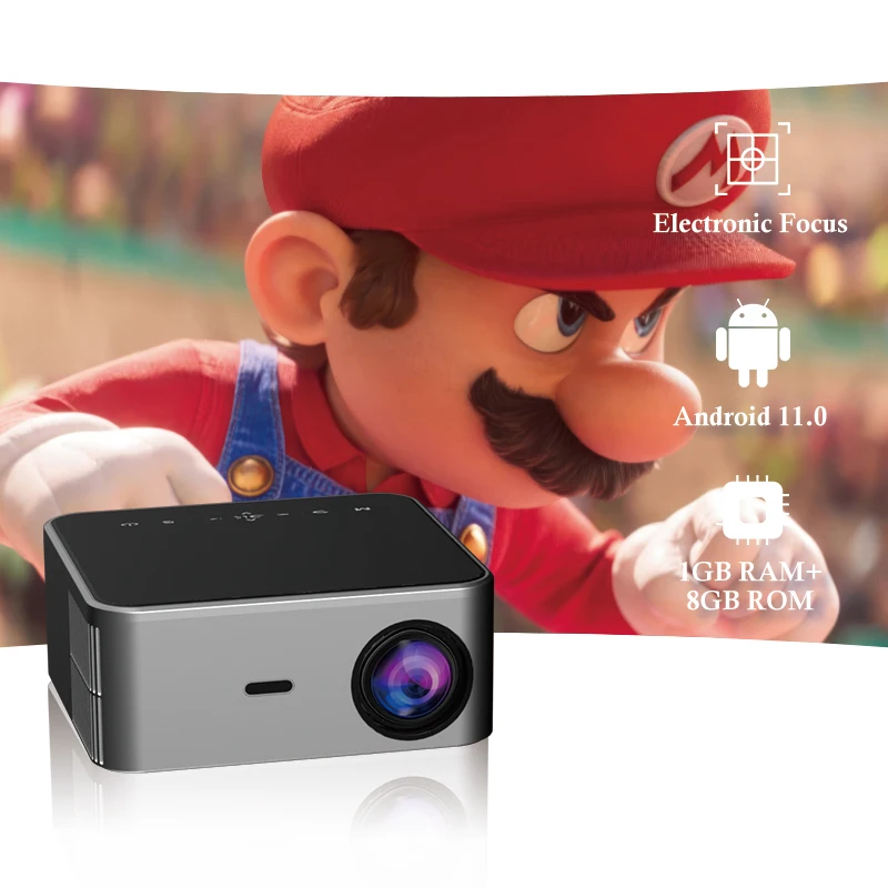 Горячий проектор оптовая продажа A10 ЖК-умный 4k черный фильм домашний кинотеатр