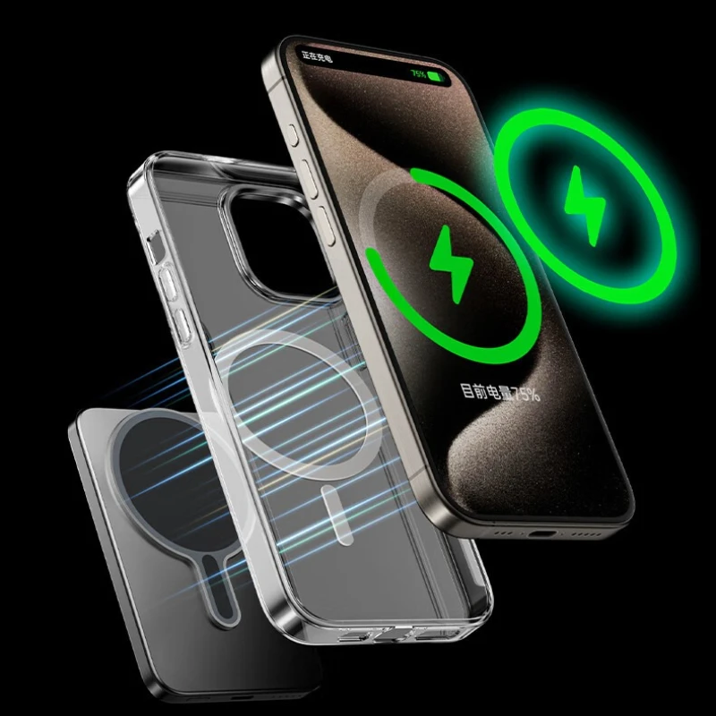 Фото Новинка 2023 года, ультратонкое магнитное зарядное устройство Powerbank из сплава, беспроводное быстрое зарядное устройство для iPhone 15 14 13, резервная батарея для Magsafe №5