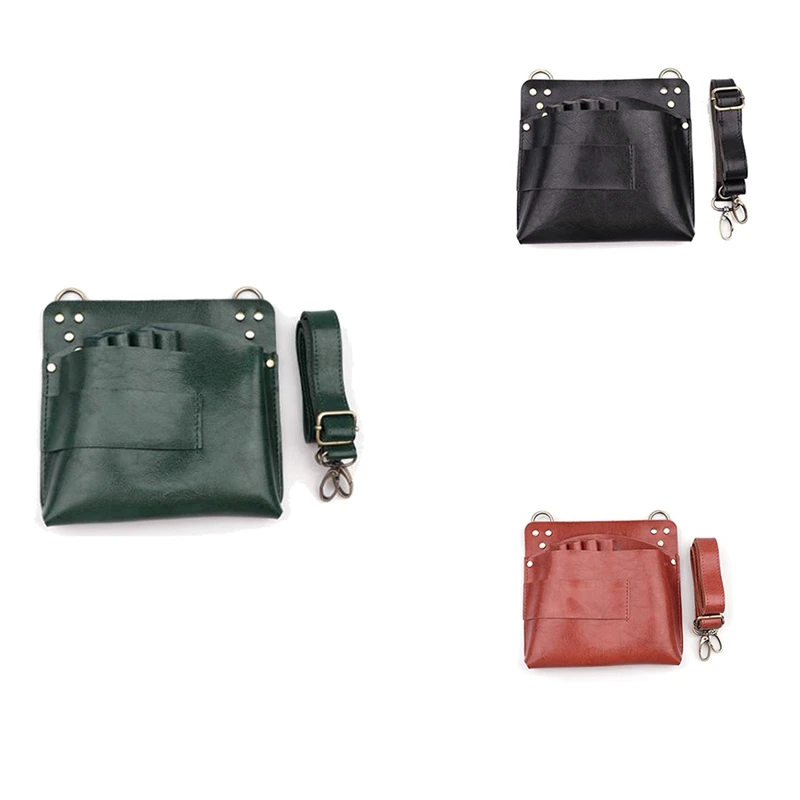 

HAEGER Multifunction Hair Scissors Leather Case Waist Belt Barber Packet Salon Pouch Hairdressing Scissors Kit Bag