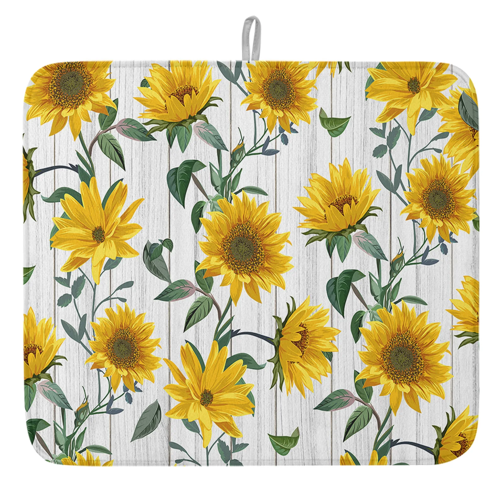 

Подсолнуховая текстура под дерево в стиле ретро новый коврик для сушки посуды для кухни современный Впитывающий Коврик для сушки подстилка...