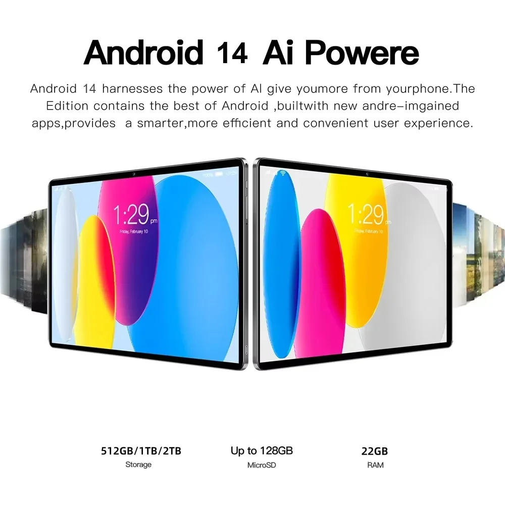 Фото 2026 НОВЫЙ планшет Pad 15 Pro Android 14 22 ГБ + 2 ТБ 20000 мАч Snapdragon 870 Оригинальные планшеты ПК 5G Dual SIM-карта WIFI HD 4K Mi Tab №2