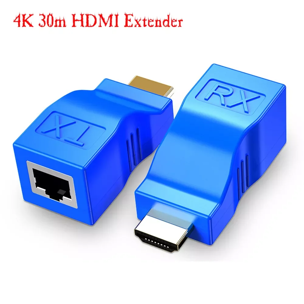 

1080P Up to 30m HDMI-compatible Extender HDMI-compatible to RJ45 Extension LAN Network CAT5e / 6 UTP LAN Ethernet Cable