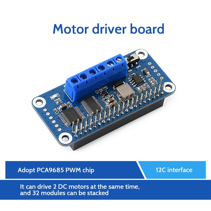 

For Raspberry Pi 4Th Motor Driver Board PCA9685 PWM TB6612FNG I2C Interface 2-Way DC Motor Driver For DIY Smart Car