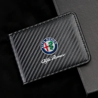 carbon fiber car driving documents protective case credit card case for alfa romeo giulia stelvio giulietta 159 147 156 166