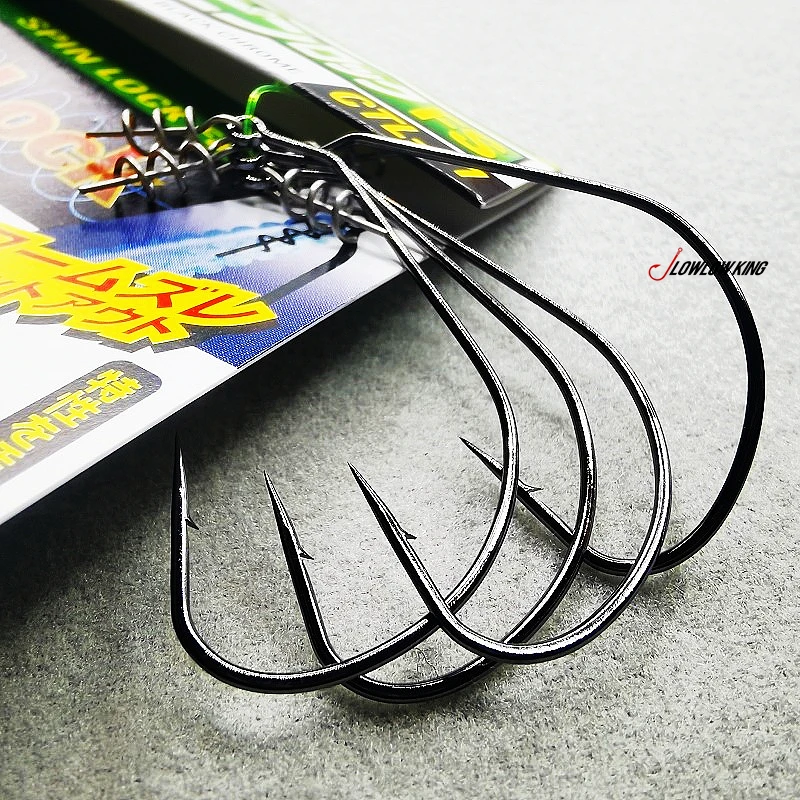 

Owner Ouna CTL-01 Slim Spring Crank Hook Anti Detachment Lead-free Soft Bait Swing Tail Worm T Tail Fish Path Sub Hook