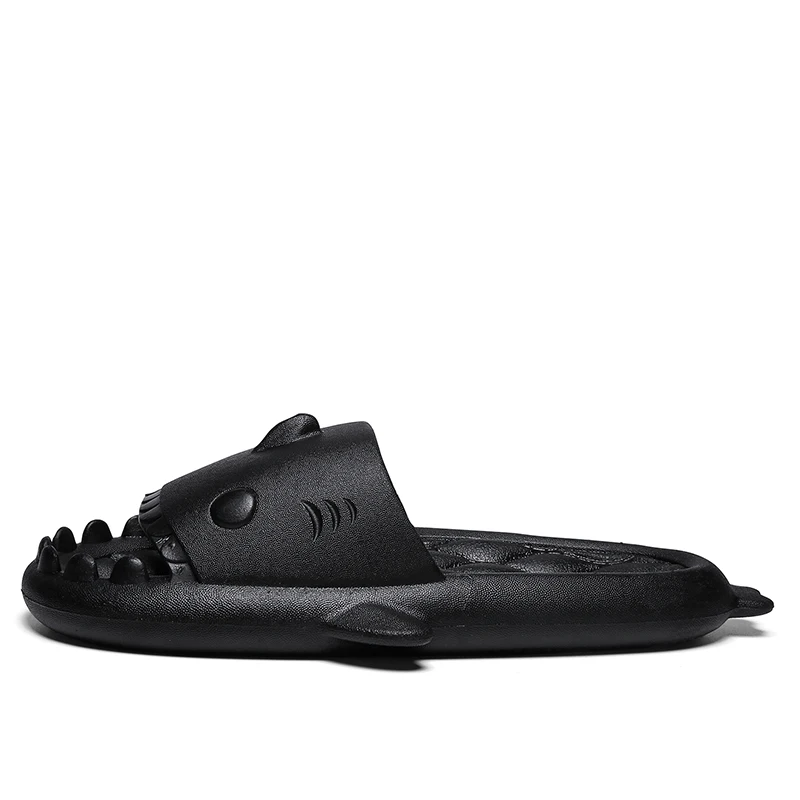 New Family Cute Cartoon Shark Slipper Outdoor Home Bathroom Sandals For Couples Men And Women Slipper Hipster Shoes Size 36-45