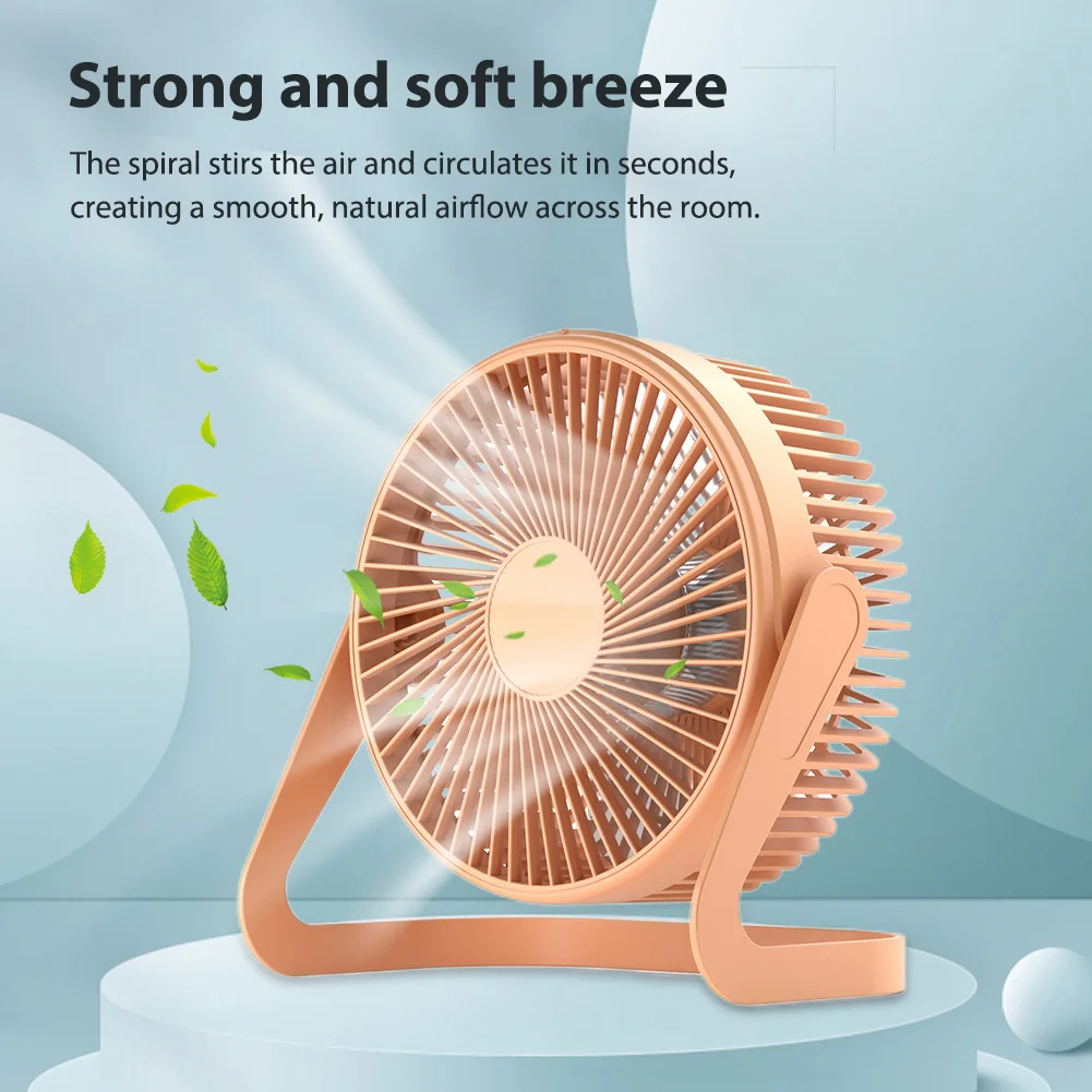 

5 Inch Small Desktop Fan Mini Silent USB Plug In Rotatable for Student Dormitory Office Home Fan Cooling Mute Fan Air Cooler