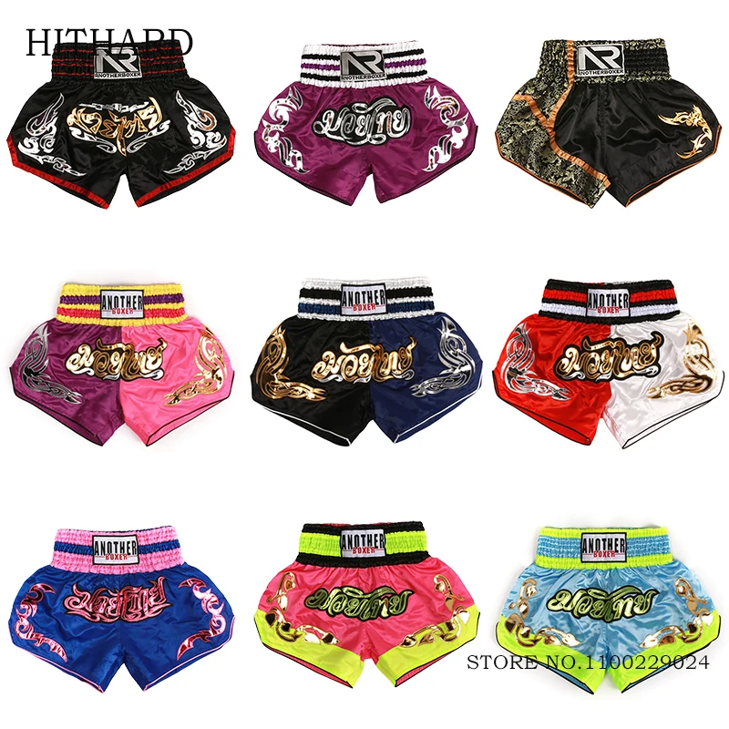 

Muay Thai Shorts Embroidery Thai Boxing Shorts Men Women Kids Short Kickboxing Training Competition MMA Martial Arts Fight Wear