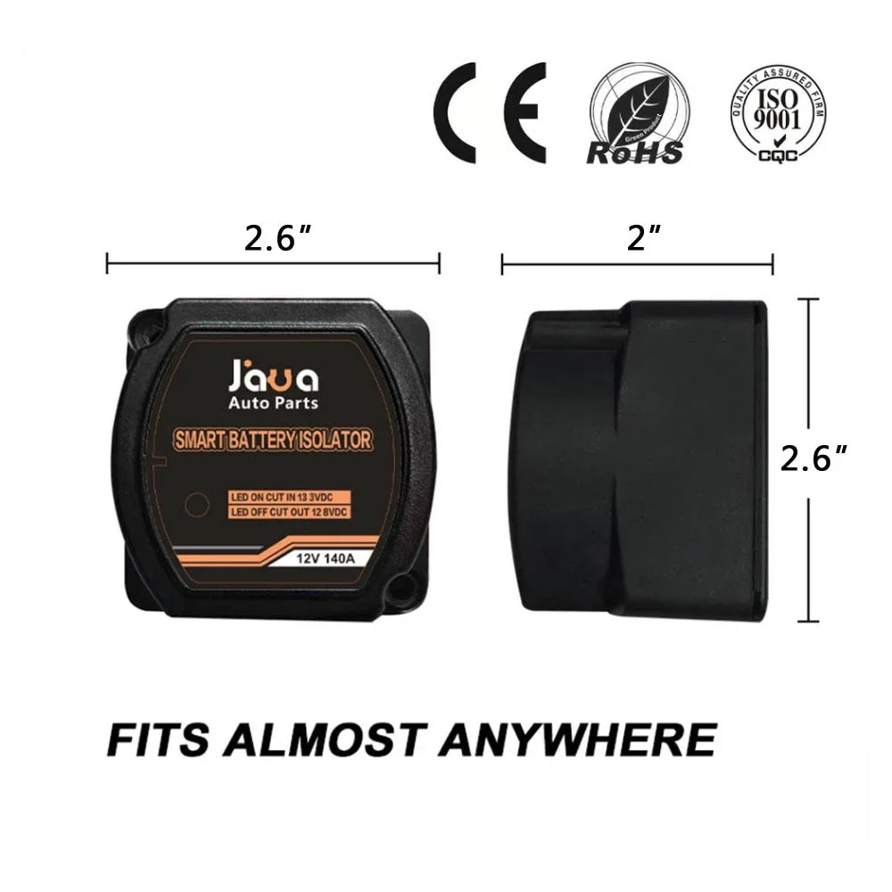 

Умное реле, двойной изолятор батареи, 12 В, а, чувствительное напряжение, разделенное реле, модифицированное Внешнее зарядное устройство для автомобиля, RV, яхты, два аккумулятора