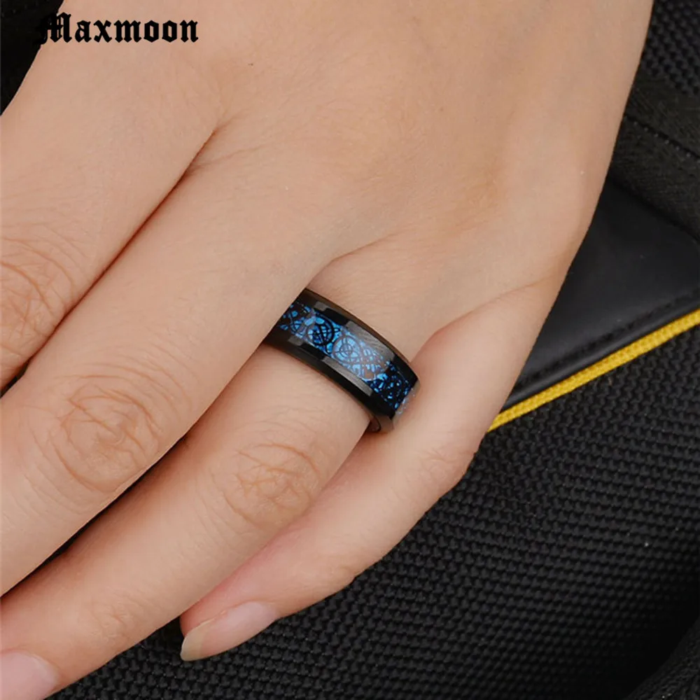 Maxmoon Винтаж Бесплатная доставка Дракон кольцо из нержавеющей стали 316L мужские