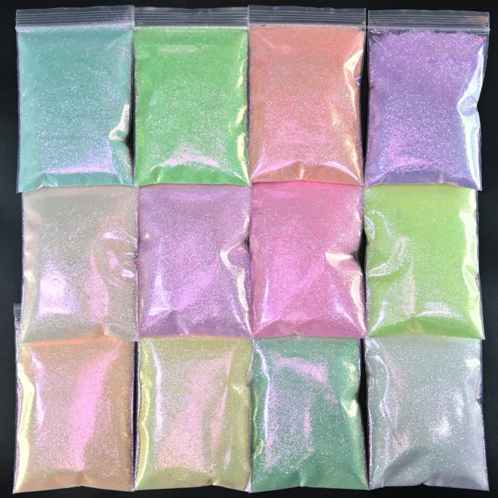 50g/Bag AB Iridescent Nail Art Glitter 0.4mm Ultra-thin Mixed Hexagon Sequins Chunky Mermaid Paillette Manicure Spangle Decor A3