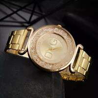 2021fashion ladies golden quicksand rhinestone creative all steel watch luxury brand dog outdoor sports quartz watch women reloj
