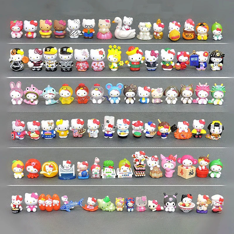 

Sanrio Kitty Cat Style 10-100 штук случайная отправка мини кукла Kitty модели украшения