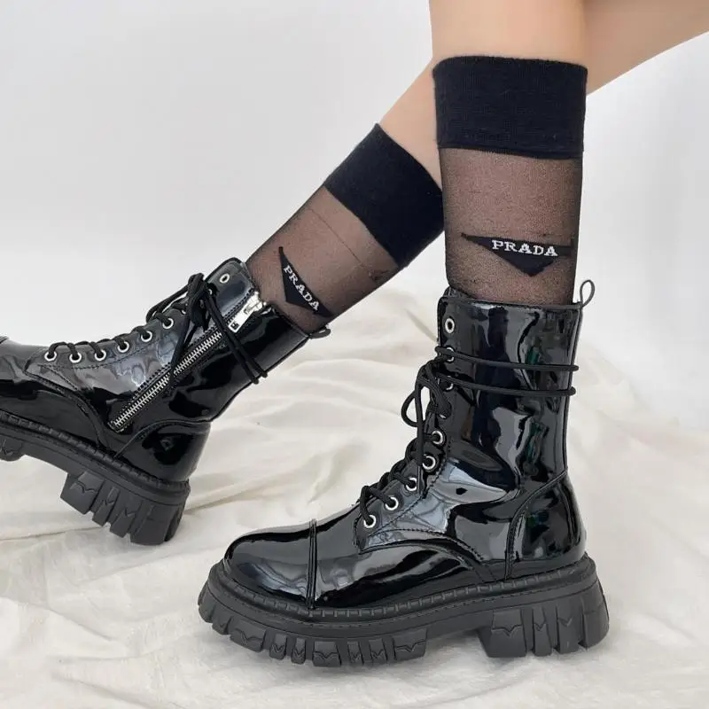 

Женские байкерские ботинки на плоской толстой подошве, ботильоны челси в готическом стиле, повседневная мягкая обувь на осень и зиму, 2022