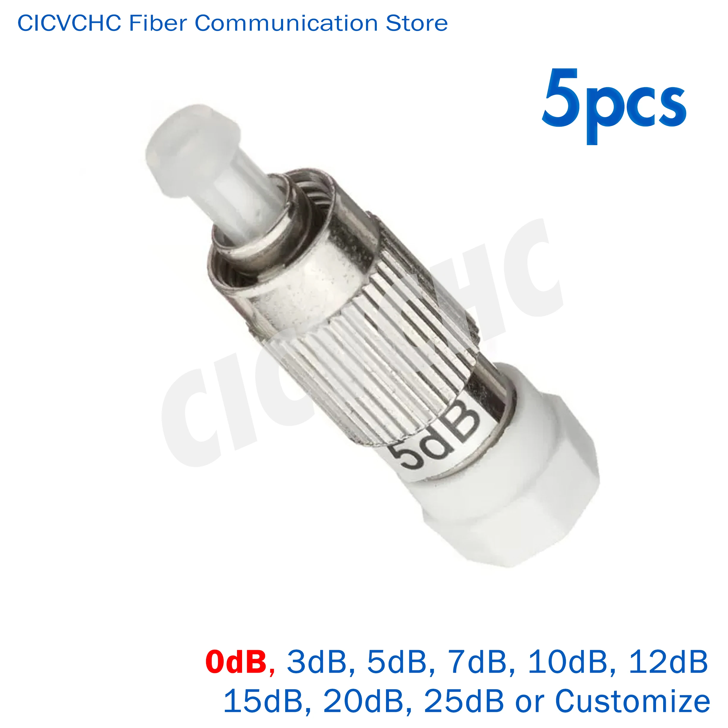 5pcs FC/UPC(Male)-FC/UPC(Female) Attenuators (0, 1 to 25dB)/Fixed/Plug-in type /Fiber Optical
