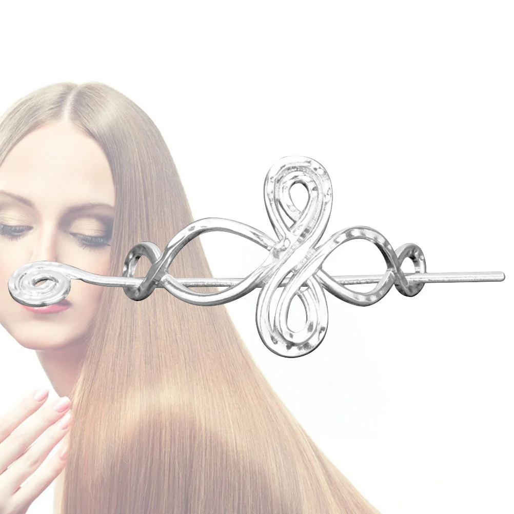 

Celtic Knot Hair Silver Hairpin Clips Clip Vintage Slide Metal Pattern Barrette