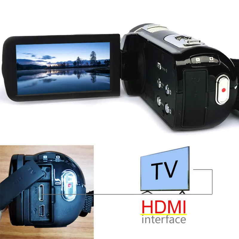 Цифровая видеокамера 1920x1080 Full HD ночное видение 3 0 дюймовый ЖК-экран 16X зум