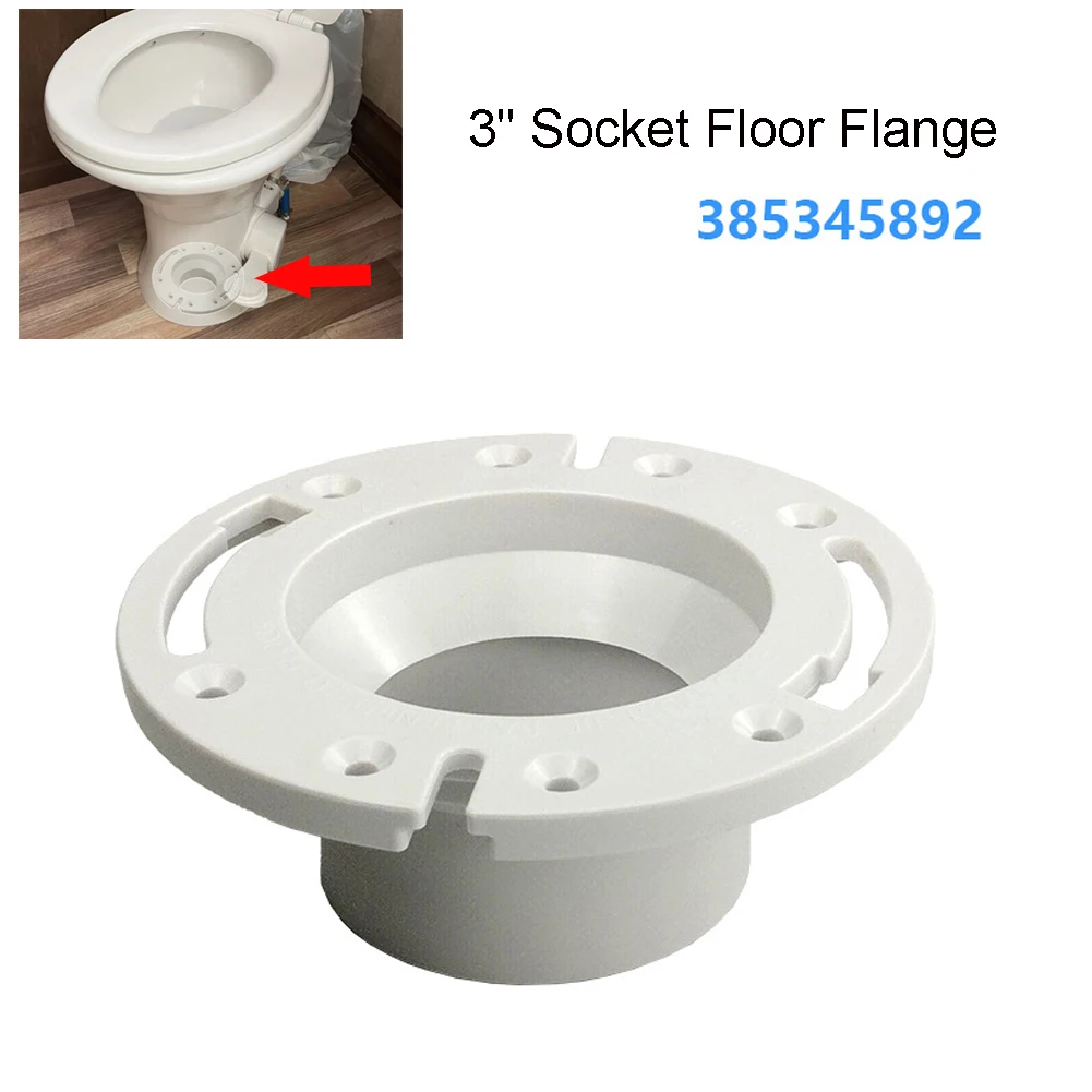 385345892 3\  Toilet Socket Floor Flange RV Toilet Flange For Dometic 3210 3310 4410 Concerto 3010 Magnum Opus Model Toilets