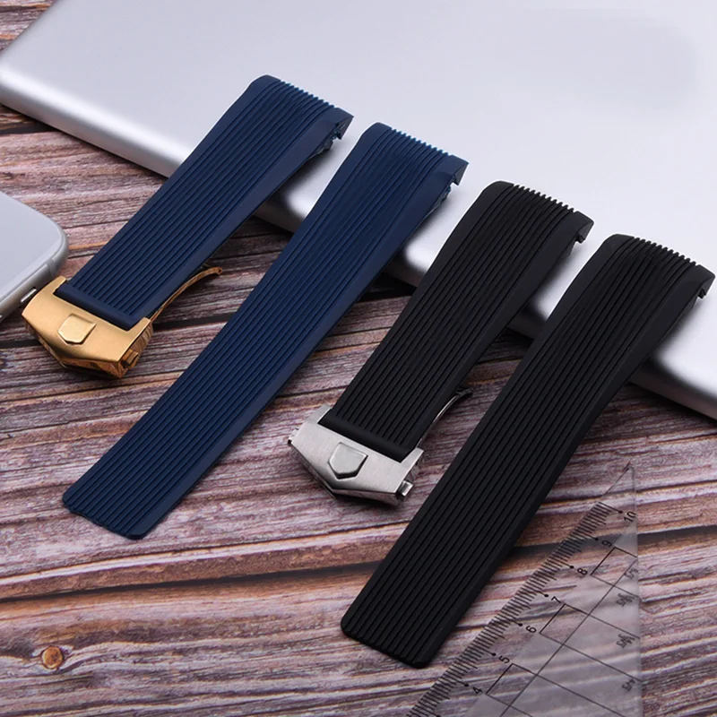 

Watch Band For TAG HEUER GRAND CARRERA AQUARACER Curved Interface TPU Waterproof Silicone Strap Watch Accessories Watch Bracelet