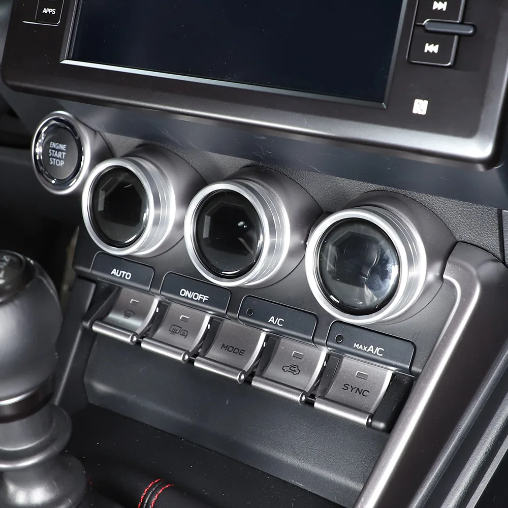

For Toyota GR86 Subaru BRZ 2022 Car Central Control Air Conditioning Knob Ring Aluminum Alloy Decorative Auto Parts