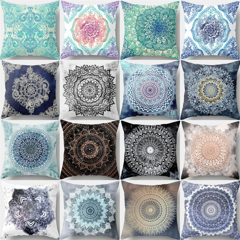 

45x45cm Custom Bohemia Geometric Pillow Cases Ins Nordic Flower Leaves Plant Cushion Cover Sofa Living Room Home Decorative