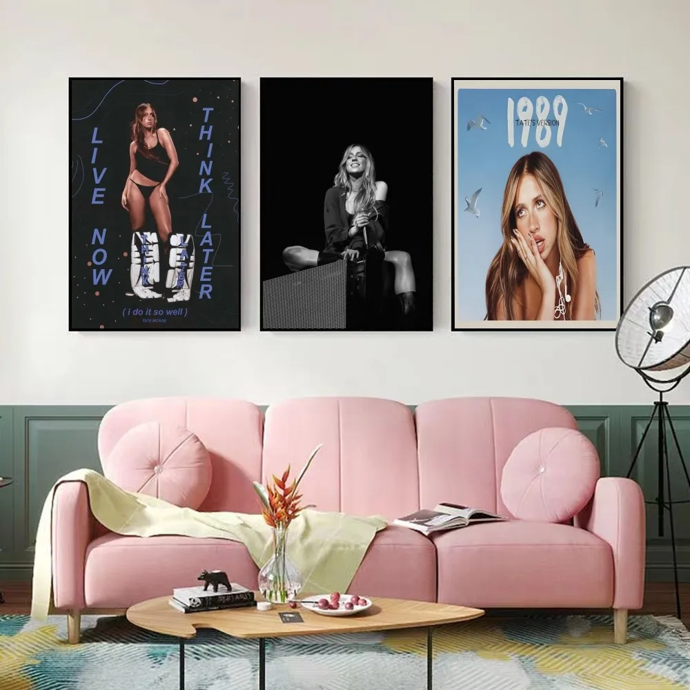 Плакаты Tate McRae Singer плакаты из крафт-бумаги искусство живопись изучение