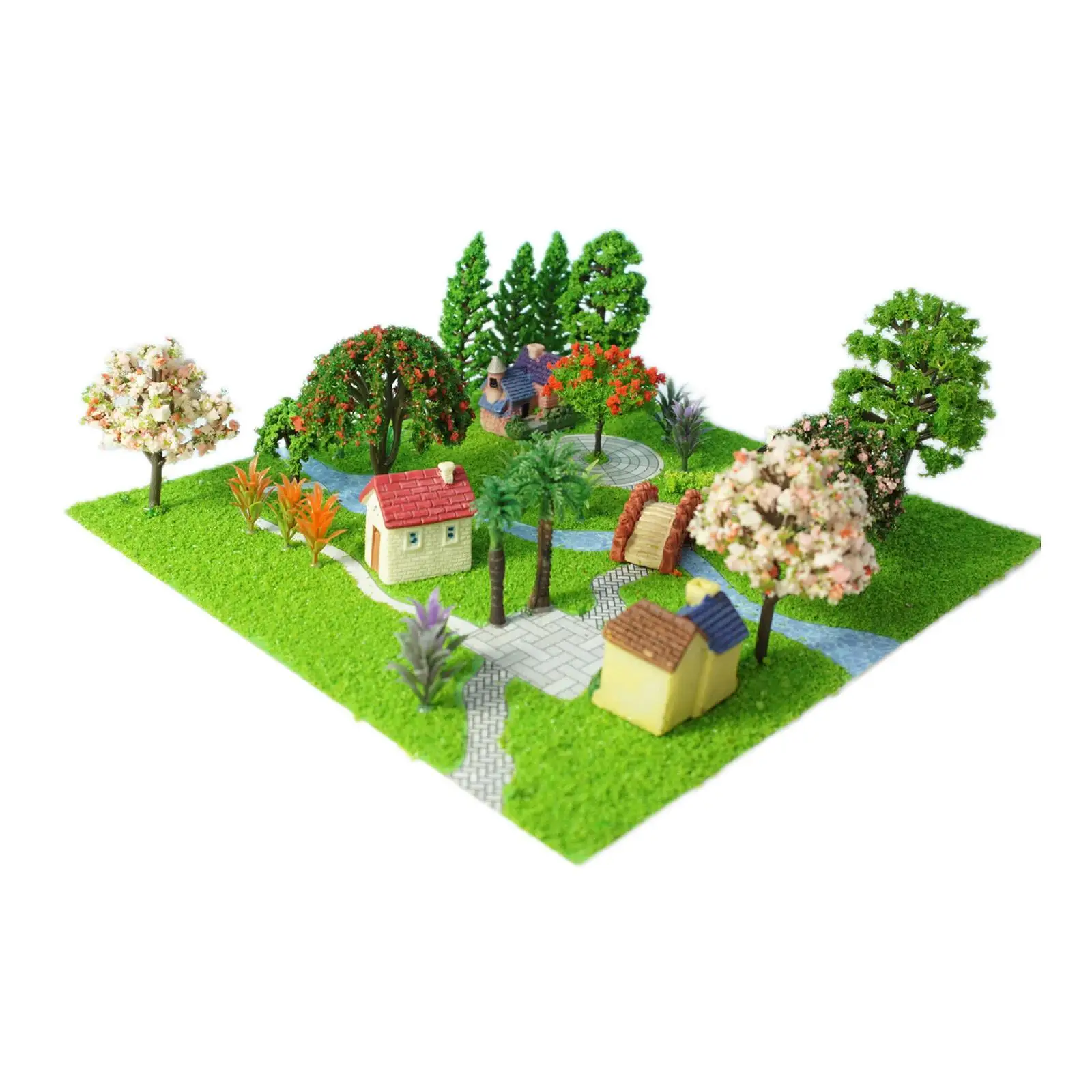 

Mini Landscape Model/ Vegetation Bridge Mixed Trees Grass Gifts Scenery Basing Material/ Scenery/