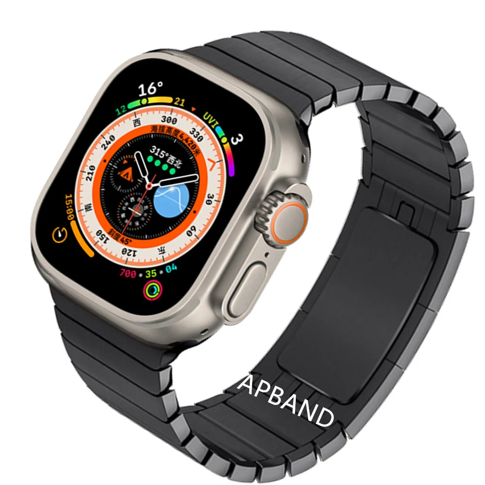 link Bracelet For Apple Watch band 49mm 44mm 40mm 45mm 41mm 49 Stainless Steel  correa belt iWatch series se 6 5 7 8 Ultra strap