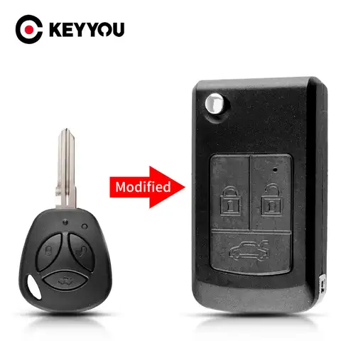 KEYYOU 10 шт. для лада приора Нива ВАЗ гранта Самара 2108 Xray модифицированный флип-ключ замена пустой дистанционный ключ чехол для автомобиля
