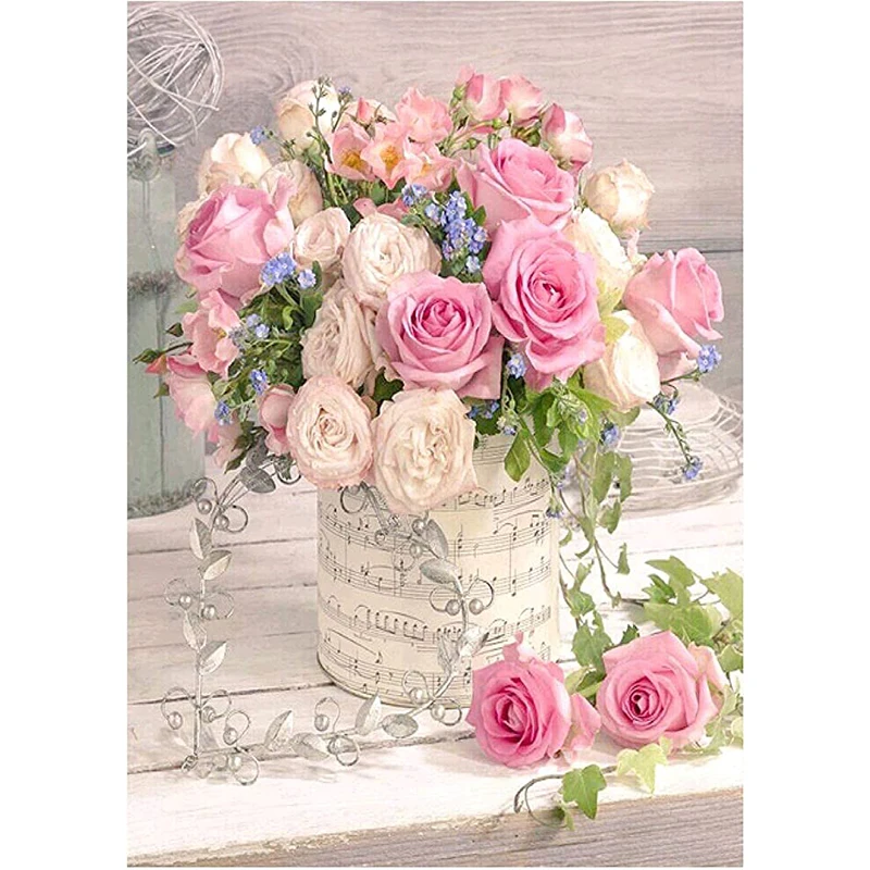 

5D Diamond Painting Colorful Rose Diy Full Drill Mosaic Embroidery Cross Stitch Flowers Rhinestone Picture Floral kit Home Decor