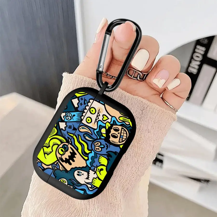 Фото Чехлы для наушников, чехол для Airpods Pro Pro2 1 2 3 Pro3 4, мультяшный граффити-монстр №5