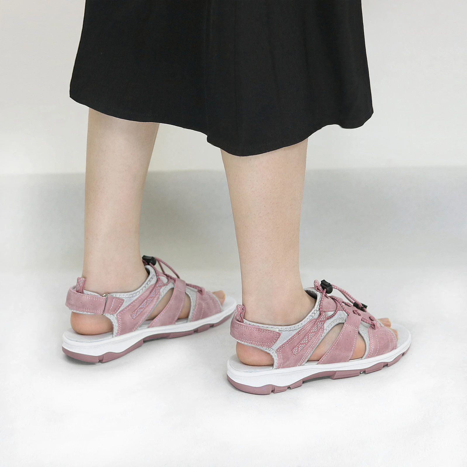 GRITION Womens Summer Sandals 2022 Casual Beach Shoes Non Slip Sports Outdoor Hiking Trekking Fashion Breathable Pink Size 36-41