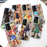 anime luffy zoro one piece coque phone case for samsung galaxy a52 a53 a12 a22 a32 a42 a72 4g a73 a33 a23 a13 5g a02s a03s soft