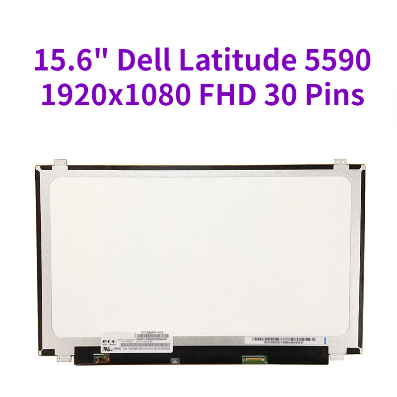 

15.6" IPS Laptop Matrix For Dell Latitude 5590 Non-touch 1920x1080 FHD 30 Pins Display Panel Tested LED LCD Screen Replacement