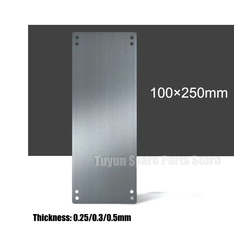 100x250 мм тампопечатная машина, пустые стальные пластины, стальной лист для принтера, струйный тамповый принтер, тонкая стальная пластина с 8 отверстиями, запасная часть
