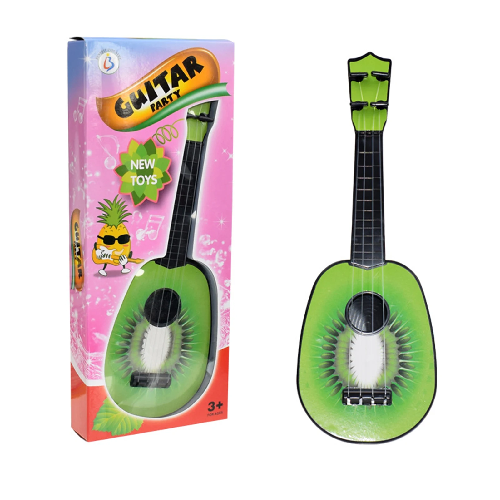 

Укулеле с мультяшными фруктами, гитара для раннего развития, миниатюрная гитара, игрушечное укулеле для детей на день рождения