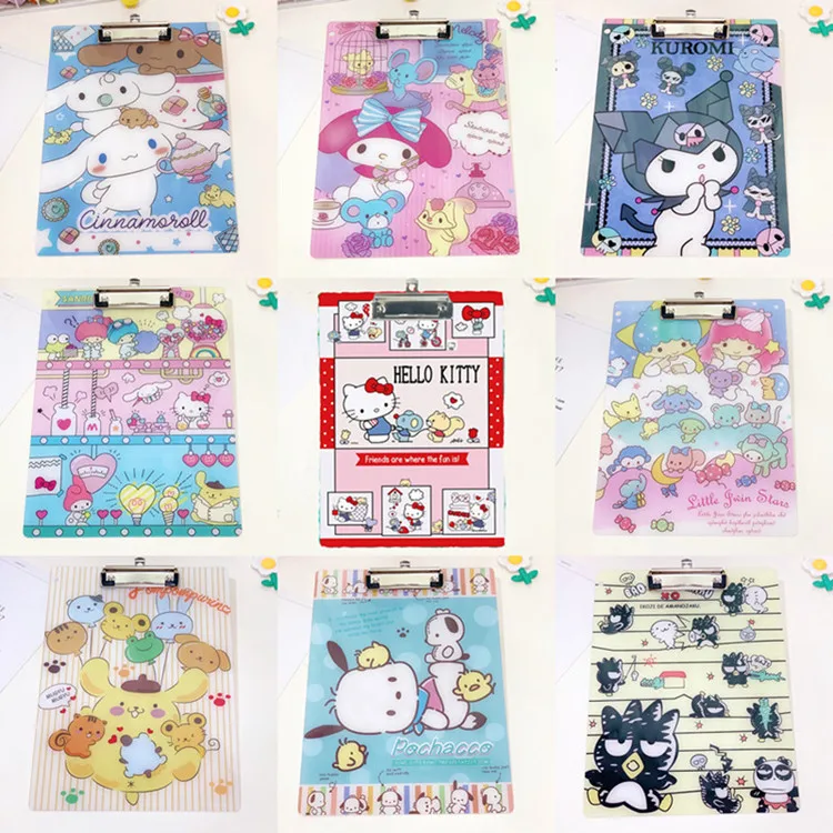 

Sanrio Hellokitty Mymelody Cinnamoroll Kawaii Japanese Cartoon Splint A4 Student Test Paper Data Pad Writing Large Splint