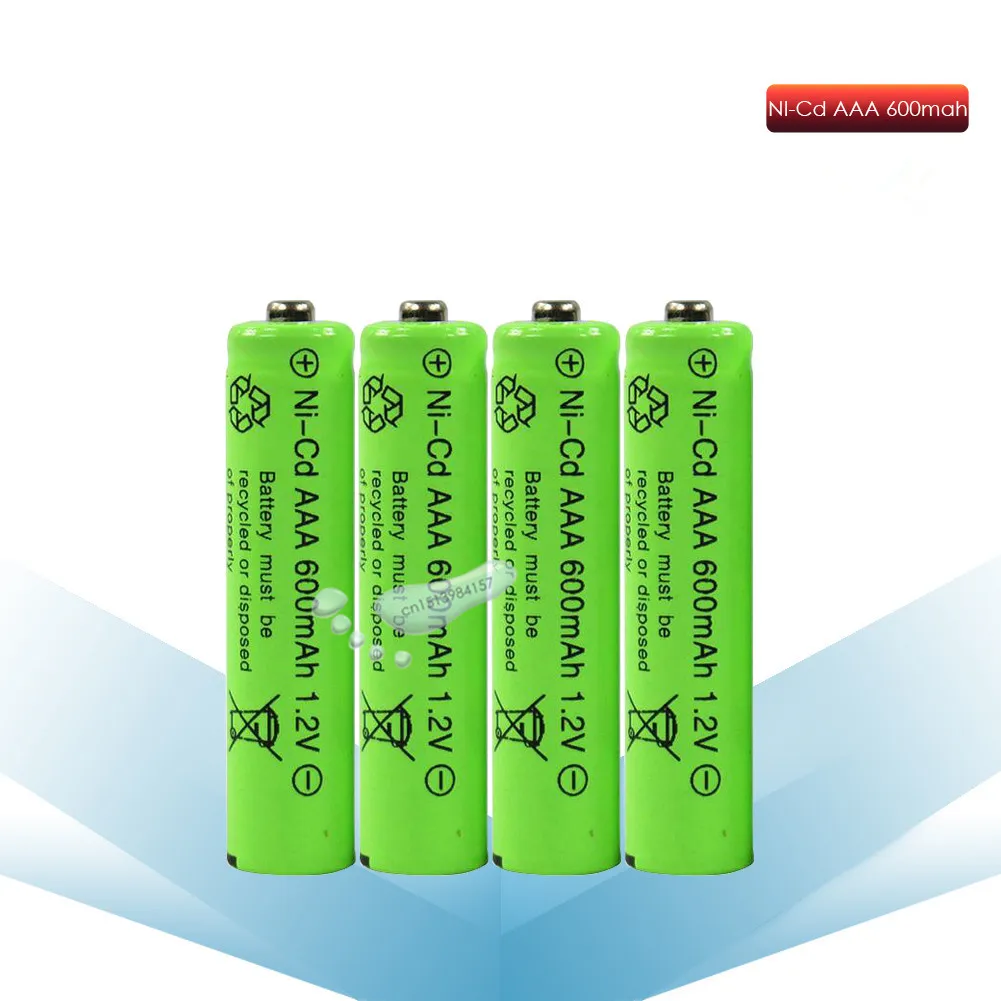 kpay 2/4pcs New AAA 600mAh NI-CD 1.2V Rechargeable Battery 3A 7# battery for camera,toys