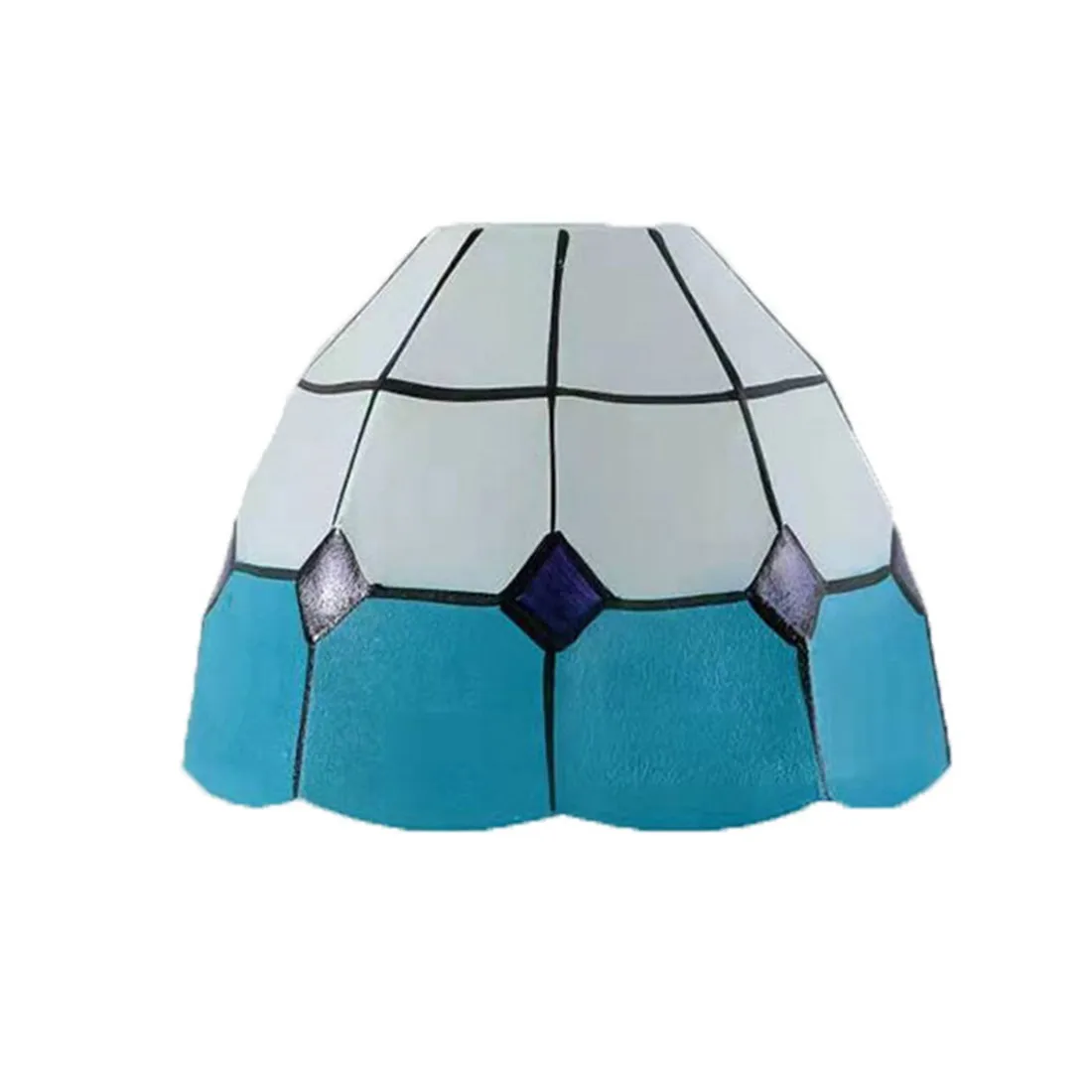 Открывающийся стеклянный абажур 4 см с ручной росписью в средиземноморском стиле