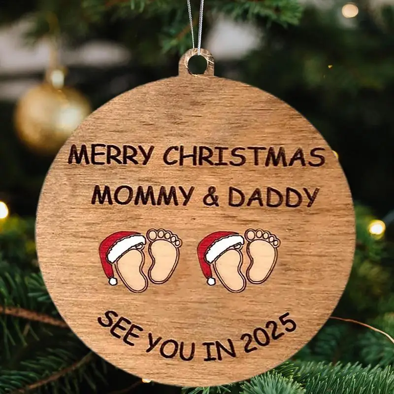 Фото Ozdoby świąteczne dla nowej mamy, taty, ciążowej Ozdoba świąteczna Ozdoba świąteczna dla rodziców 2025 na Baby Shower №4