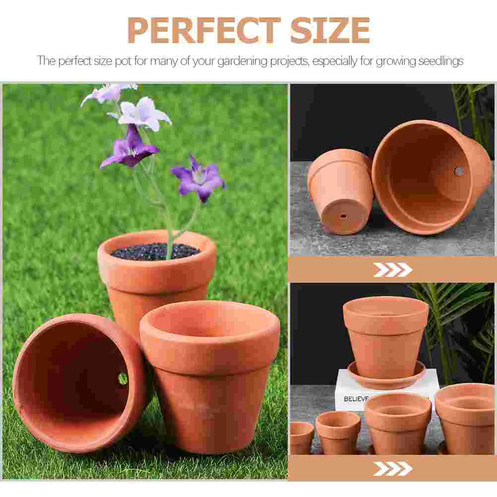 20 Pcs Mini Succulent Plants Nursery Pots Flower Planter Decor Small Clay 3.3x3.3cm Brown Ceramics Containers Breathable images - 6