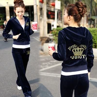 spring fall 2022 womens brand velvet fabric tracksuits velour suit women track suit hoodies and pants size s xxxl