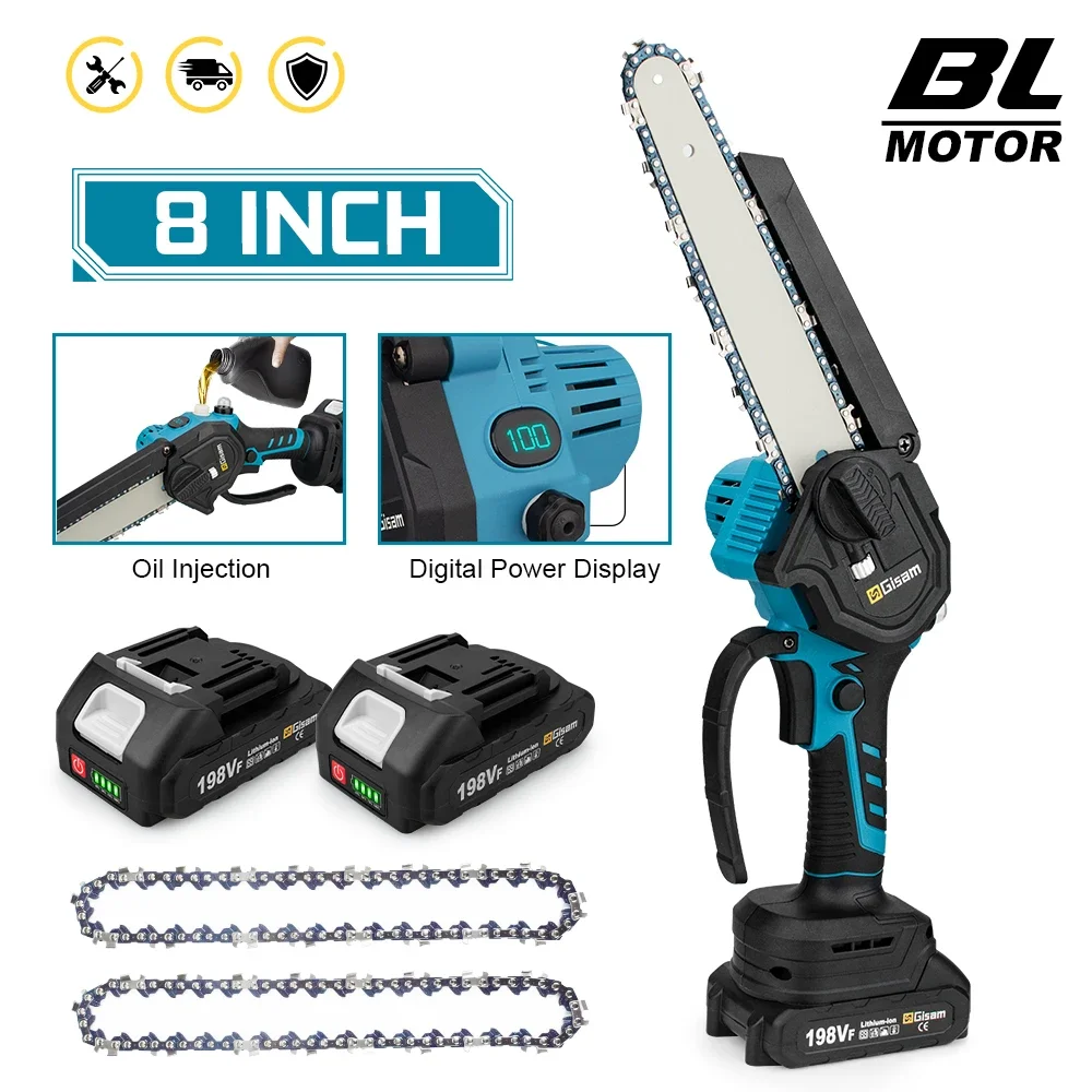 8-дюймовая бесщеточная электрическая пила автоматическая масленка цифровой