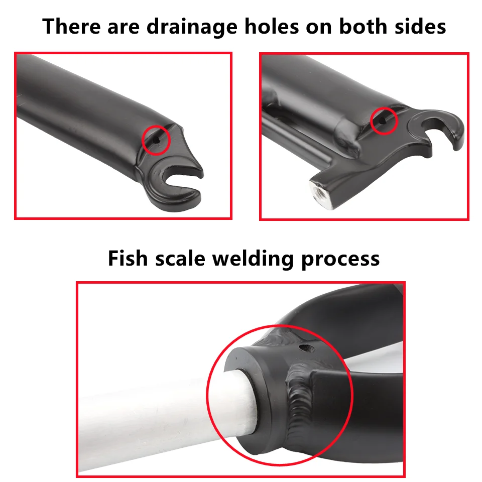 Вилка ZEROING M6 для горного велосипеда 26/27 дюйма полностью из алюминиевого сплава